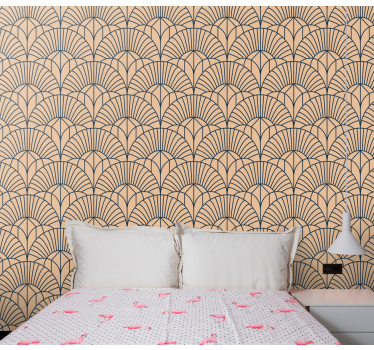 Geometrische waaierstructuur behang geometrisch - TenStickers
