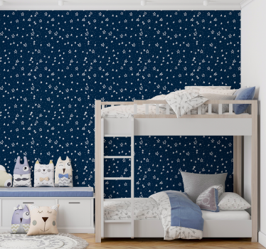 Geschetste sterren donkerblauw behang - TenStickers
