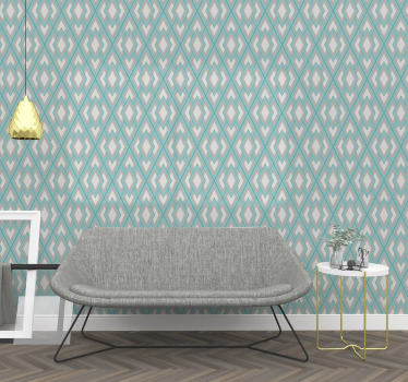 Harmonieuze diamantpatronen behang geometrisch - TenStickers