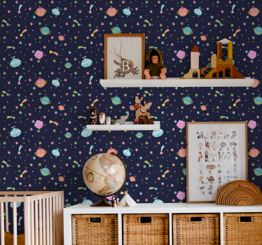 Hemelse ruimte behang sterren - TenStickers