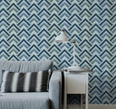 Ikat chevronpatroon behang geometrisch - TenStickers