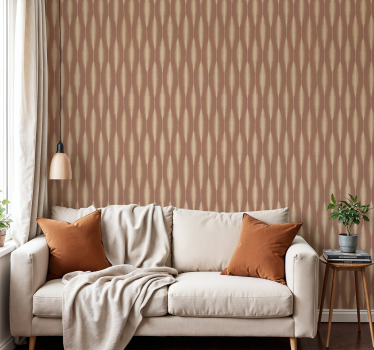 ikat kasuri mokka mousse geometrisch behang - TenStickers