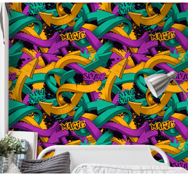 Kunst behang Realistische graffitipijlen - TenStickers