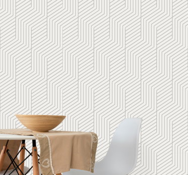 Lineair doolhofpatroon behang geometrisch - TenStickers