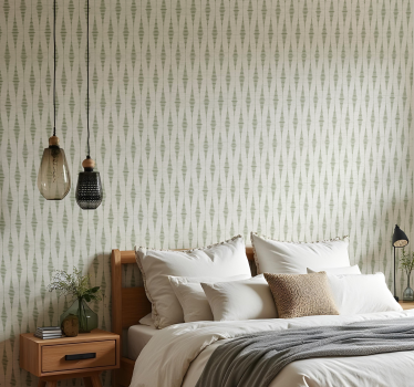 Mosgroene rabaul ikat geometrisch behang - TenStickers