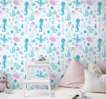 Onderwater zeeleven babykamer behang - TenStickers