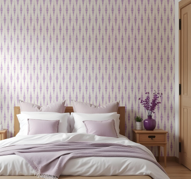 Paarse rabaul ikat geometrisch behang - TenStickers