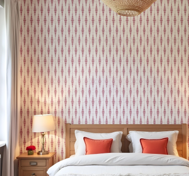 Rode rabaul ikat geometrisch behang - TenStickers