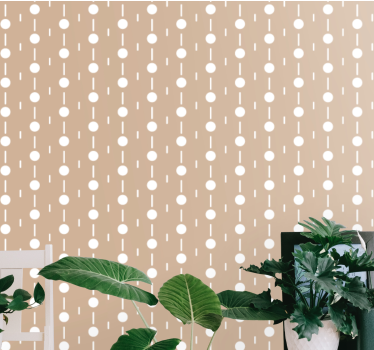 Ronde witte stippen stippenbehang - TenStickers