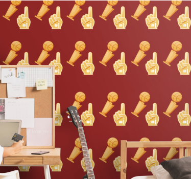 Sportgebaarmotief behang kunst - TenStickers