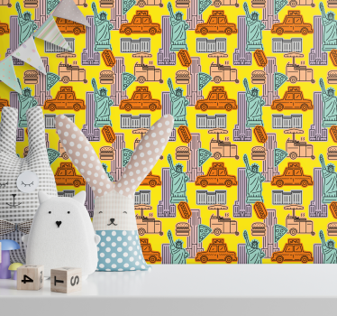 Stedelijk taxithema new york behang - TenStickers