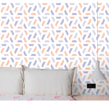 Visgraatmotief behang geometrisch - TenStickers