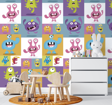 Vriendelijke monsters kinderbehang - TenStickers