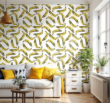 Warhol-bananen behang kunst - TenStickers