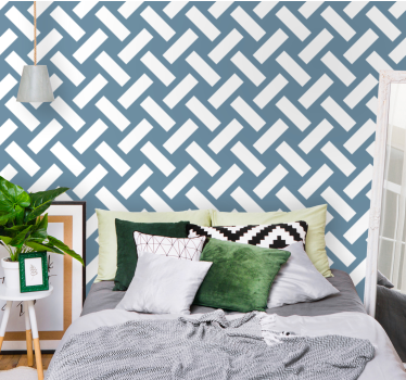 Witte rechthoeken behang geometrisch - TenStickers
